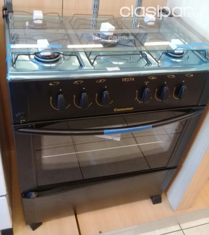 COCINA CONSUMER DE 5 HORNALLAS COLOR NEGRO Y BLANCO !! NUEVOS CON GARANTÍA !! DELIVERY !! | Clasipar Electrodomésticos - COCINA CONSUMER DE 5 HORNALLAS COLOR NEGRO Y BLANCO !! NUEVOS CON GARANTÍA !! DELIVERY !!