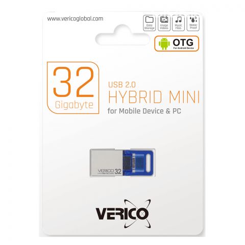 Pendrive Verico Hybrid Mini 32GB OTG Azul | Clasipar Otros electrónica - Pendrive Verico Hybrid Mini 32GB OTG Azul