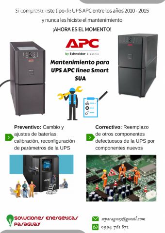 Mantenimiento de UPS APC by Schneider Electric, Samsung | Clasipar Otros electrónica - Mantenimiento de UPS APC by Schneider Electric, Samsung