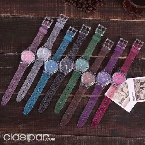 Lote 50 pcs Reloj casual de goma con glitter | Clasipar Otros electrónica - Lote 50 pcs Reloj casual de goma con glitter