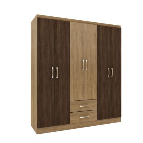 ROPERO 6 PUERTAS RP1066 NOCE CHOCOLATE | Clasipar Muebles - ROPERO 6 PUERTAS RP1066 NOCE CHOCOLATE