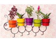 PORTA PLANTERA PARA JARDÍN - GU5 CON 5 MACETAS CON PLANTAS PORTA PLANTERA PARA JARDÍN - GU5 CON 5 MACETAS CON PLANTAS