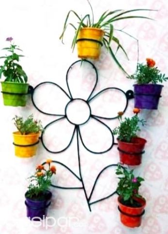 PORTA PLANTERA PARA JARDÍN - FL CON 7 MACETAS CON PLANTAS | Clasipar Decoración - Jardín - Accesorios - PORTA PLANTERA PARA JARDÍN - FL CON 7 MACETAS CON PLANTAS