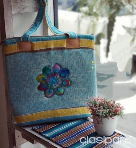 CARTERA DE ÑANDUTI - AZUL | Clasipar Relojes - Joyas - Accesorios - CARTERA DE ÑANDUTI - AZUL