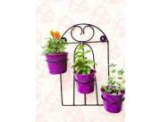 PORTA PLANTERA PARA JARDÍN - LÍNEA CLÁSICA CON 3 MACETAS CON PLANTAS | Herrería Artística RG13 PORTA PLANTERA PARA JARDÍN - LÍNEA CLÁSICA CON 3 MACETAS CON PLANTAS | Herrería Artística RG13 en Clasipar.com