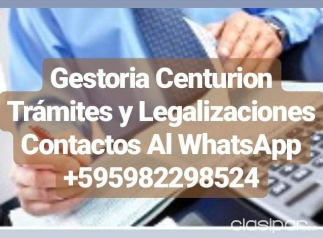 GESTORIA CENTURION - TE TRAMITAMOS TUS DOCUMENTOS - LEGALIZACION DE DOCUMENTOS | Clasipar Turismo - GESTORIA CENTURION - TE TRAMITAMOS TUS DOCUMENTOS - LEGALIZACION DE DOCUMENTOS
