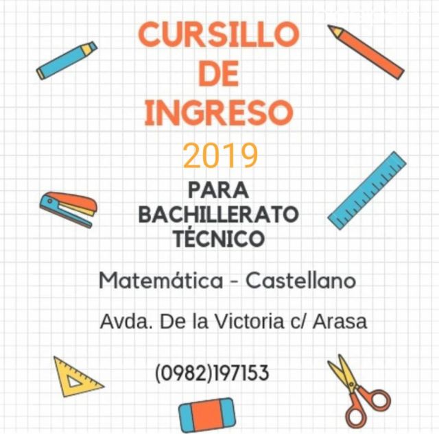 Cursillo de ingreso a colegios técnicos | Clasipar Otros cursos - Cursillo de ingreso a colegios técnicos