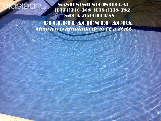LIMPIEZA INTEGRAL DE PISCINA 24 HORAS!!!- ASPIRADO, SERVICE DE MOTORES Y FILTROS. | Clasipar Otros Servicios - LIMPIEZA INTEGRAL DE PISCINA 24 HORAS!!!- ASPIRADO, SERVICE DE MOTORES Y FILTROS.