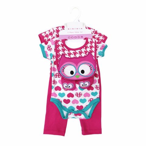 ROPA PARA BEBE 7 A 9 MESES DISEÑO BUHO JUEGO DE 5 PIEZAS | Clasipar Ropa para bebés y niños - ROPA PARA BEBE 7 A 9 MESES DISEÑO BUHO JUEGO DE 5 PIEZAS