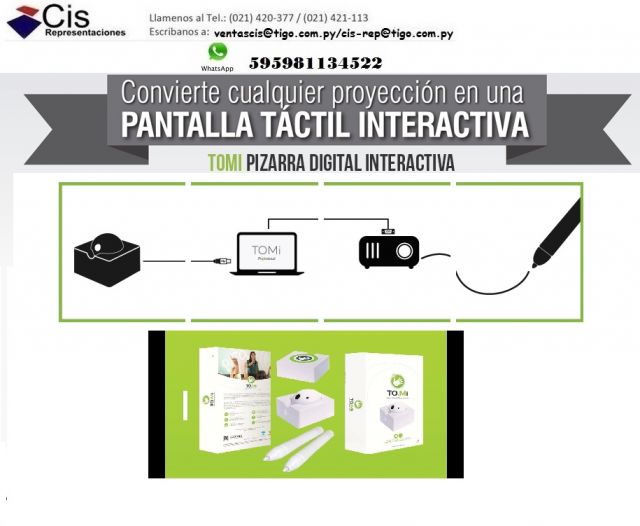 PIZARRA DIGITAL INTERACTIVA TOMI | Clasipar Universitaria - PIZARRA DIGITAL INTERACTIVA TOMI