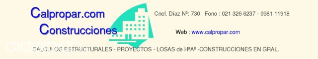 CÀLCULOS ESTRUCTURALES | Clasipar Servicios de Construcción / Anexos - CÀLCULOS ESTRUCTURALES