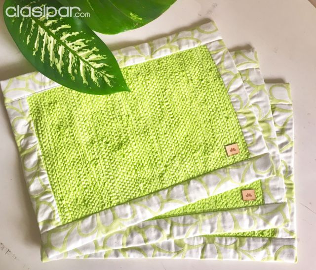 Individuales de Poyvi verde tropical | Clasipar Otros en hogar, muebles y jardín - Individuales de Poyvi verde tropical