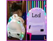 Mochilita Blanca con LUZ LED.BIG POCKET Mochilita Blanca con LUZ LED.BIG POCKET