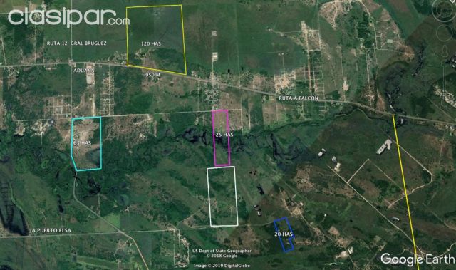CHACO Í ( z/ FUTURO PUENTE): 25 HAS, ALTÍSIMA PROYECCIÓN INMOBILIARIA, 150.000.000 GS /HA | Clasipar Terrenos - CHACO Í ( z/ FUTURO PUENTE): 25 HAS, ALTÍSIMA PROYECCIÓN INMOBILIARIA, 150.000.000 GS /HA