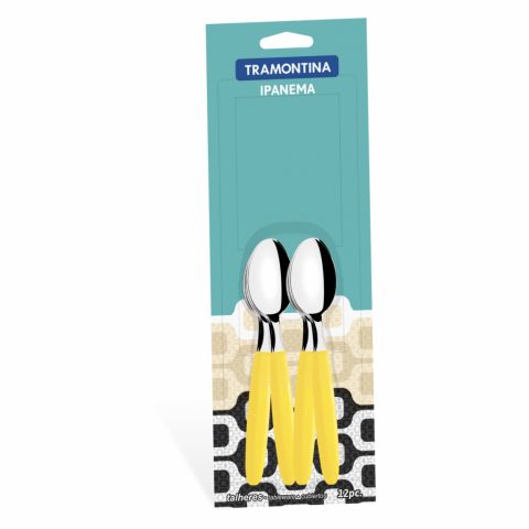 Juego de cucharas para té de 12 piezas, amarillo Ipanema | Clasipar Accesorios de Cocina - Juego de cucharas para té de 12 piezas, amarillo Ipanema