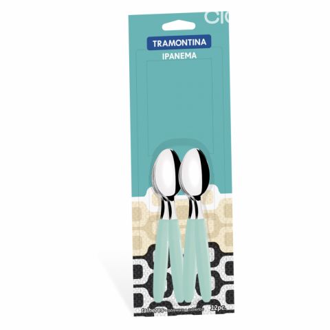 Juego de cucharas para té de 12 piezas, verde Ipanema | Clasipar Accesorios de Cocina - Juego de cucharas para té de 12 piezas, verde Ipanema