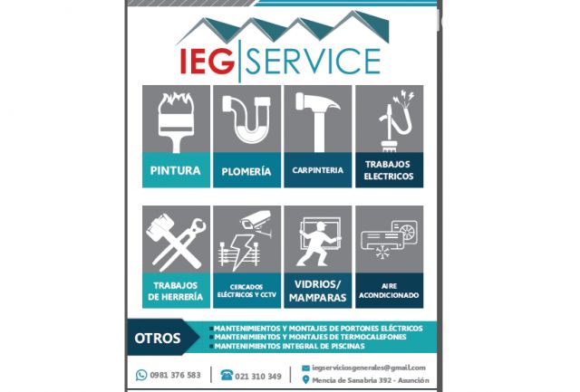 Electricista, plomero, pintor, herrero, piscina, Albañil, termocalefones, Mamparas | Clasipar Otros Servicios - Electricista, plomero, pintor, herrero, piscina, Albañil, termocalefones, Mamparas