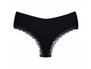 Culotte de lycra y algodĂłn con encaje - Talle M Color negro Culotte de lycra y algodĂłn con encaje - Talle M Color negro