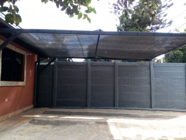 Estructura con malla media sombra, techo para su garage #932562