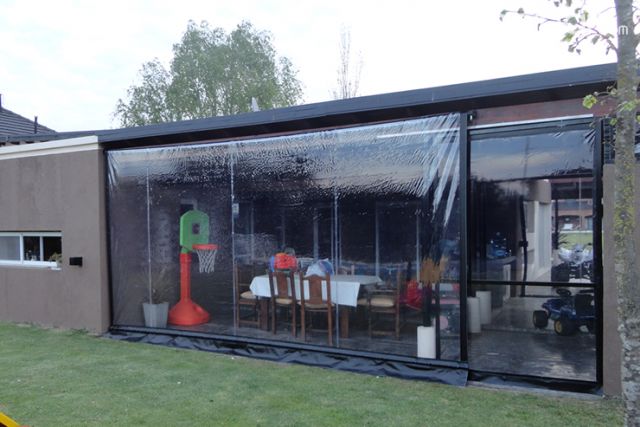LONA / CERRAMIENTO DE LONA / CORTINA / PVC CRISTAL, TRANSPARENTE Y DE