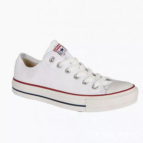 converse blanco con rojo